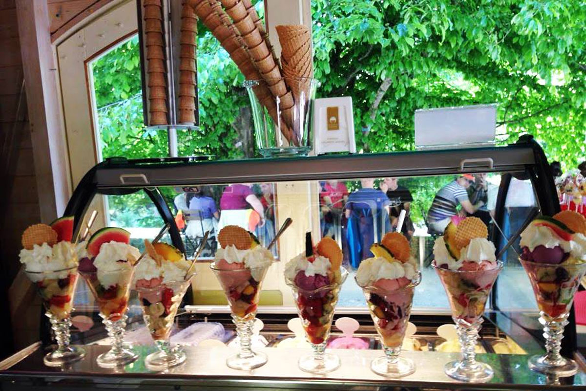 Sladoledne kupe v kavarni Arboretum