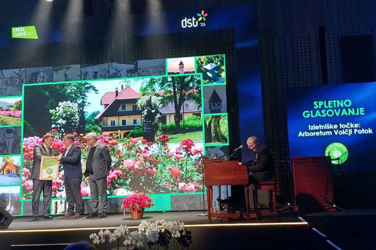 Zlato priznanje za Arboretum Volčji Potok